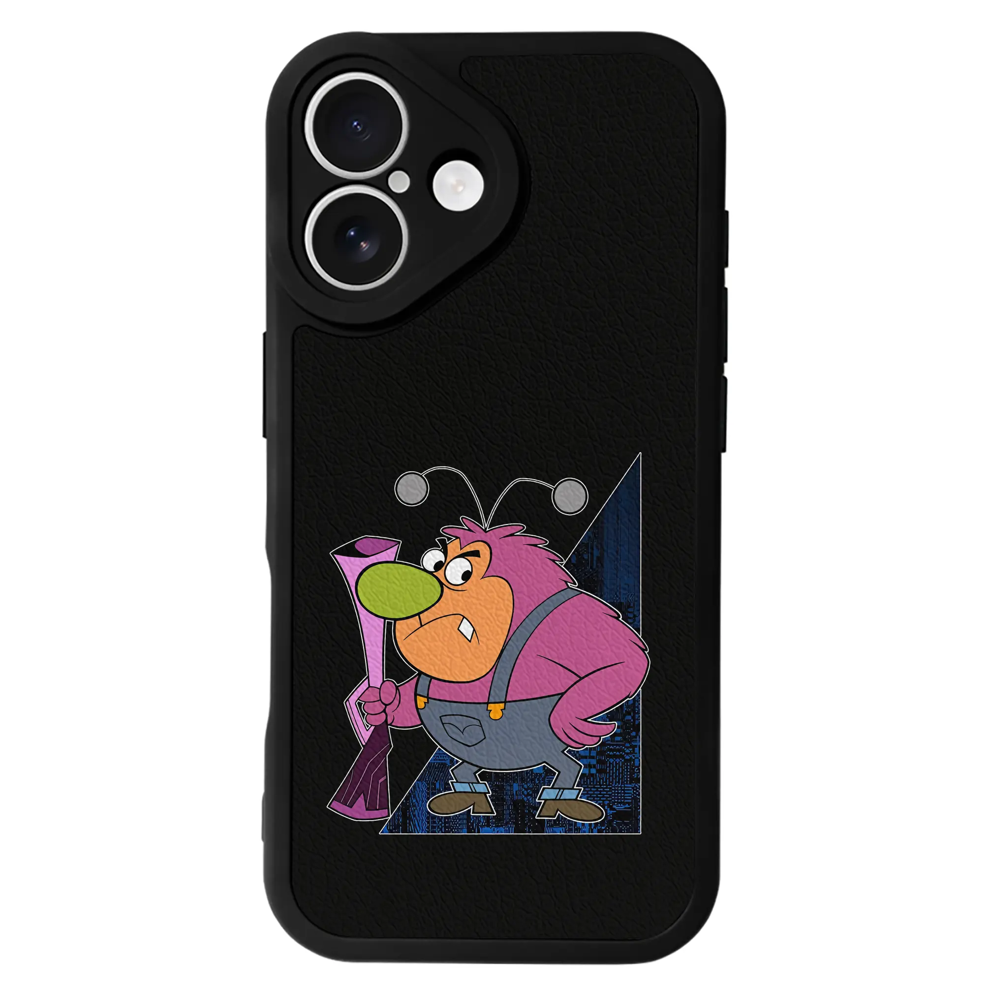 パワパフガールズ グッズ ファジー・ラムキンス - IPhone 16シリーズ対応 ・ シリコンスマホケース ・ レザー調 ・ 高精度フィット ・ 耐衝撃 ・ ワイヤレス充電対応 ・ 精密カット